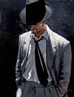 Fabian Perez MAN IN WHITE SUIT IV painting